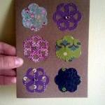 Recycled Floral Die Cut Card